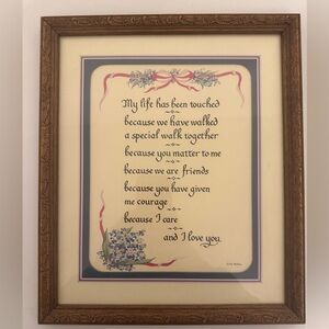 Vintage Framed Inspirational Quote Art